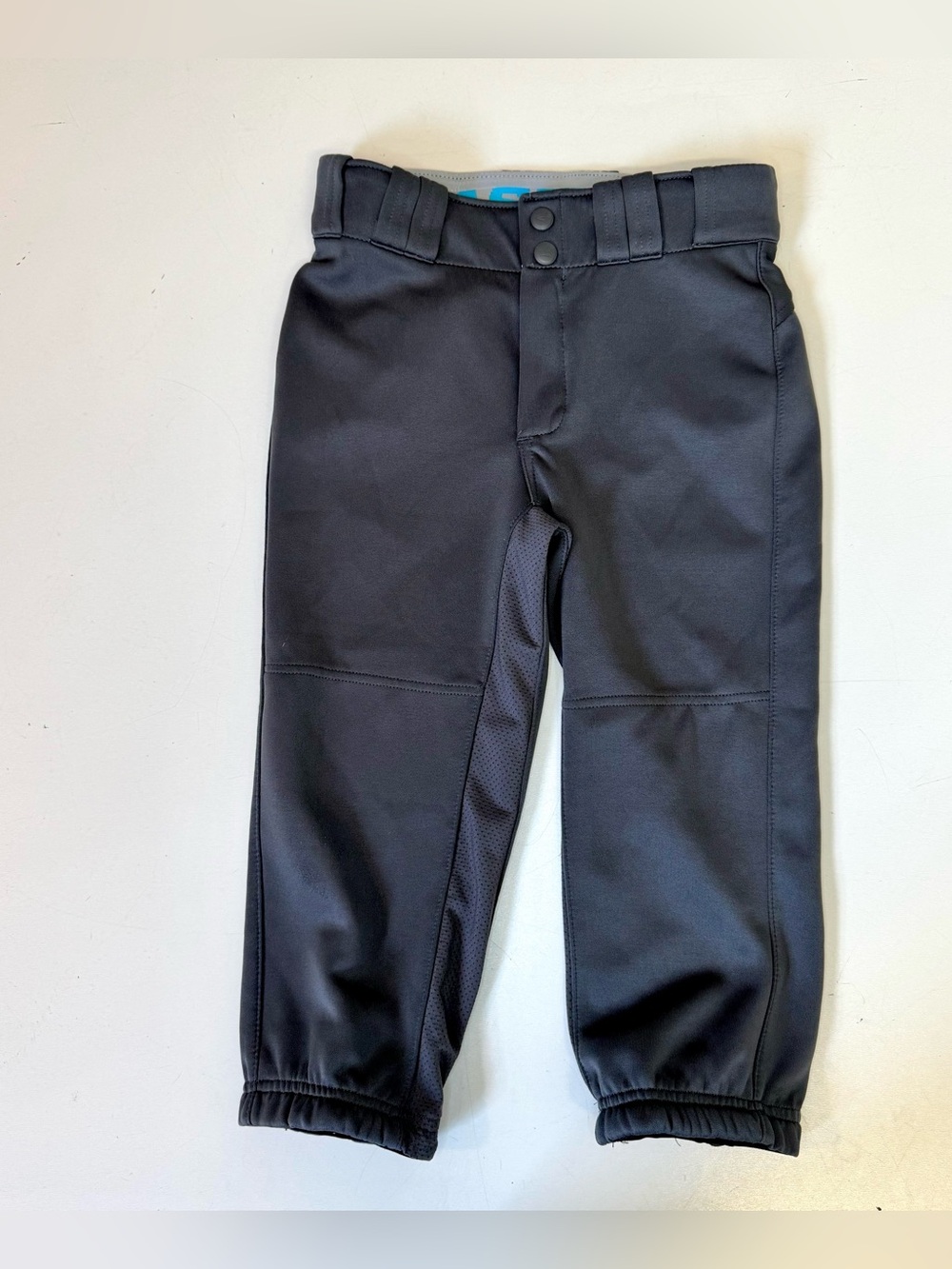 Easton Youth Medium Baseball Pants Black Elastic Bottoms